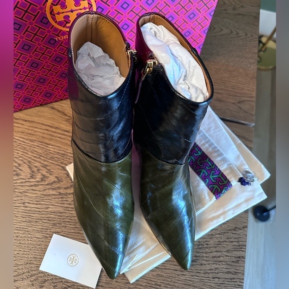 NWT！NEW！Tory Burch Lila zip up Ankle Bootie 90MM Women Multi Leather Color US 7 - Picture 7 of 10